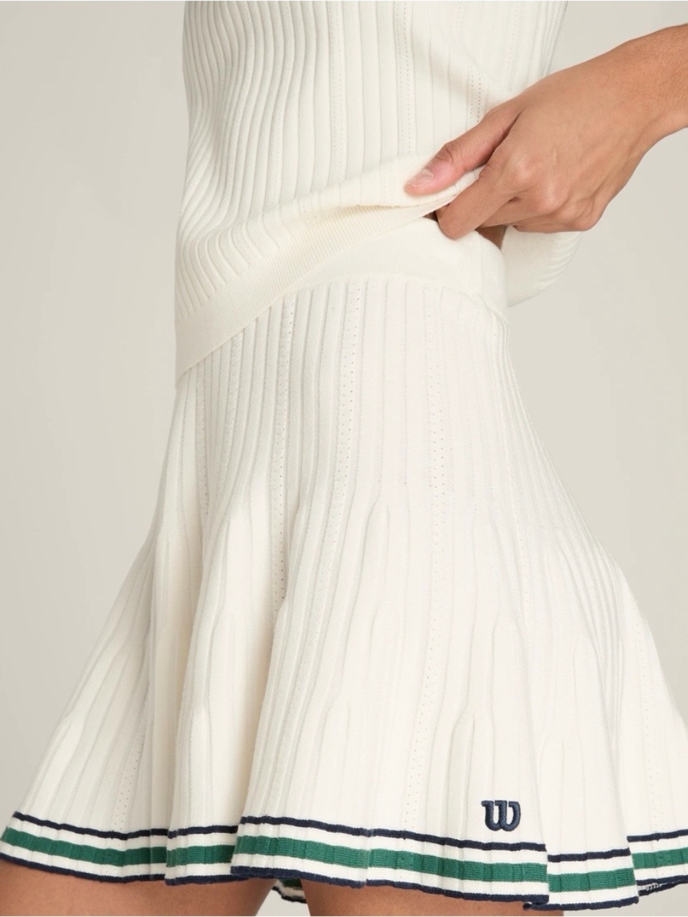 Wilson pointelle rib sweater and skirt - Picture 3 of 9